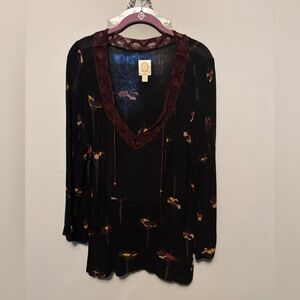 Vintage Anthro Ric Rac Peasant Blouse